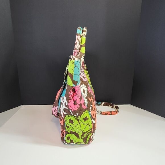 Vera Bradley Brown Flowered Bag - Picture 4 of 8